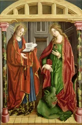 Two Female Saints, Possibly St. Mary Magdalene and St. Martha